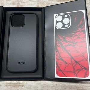 dbrand Grip iPhone 16 Pro Camera Control Case Black Red Vein Skin Open Box